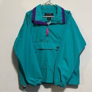 Women's White Sierra
Vintage 90s Pullover Jacket
Turquoise Pink Size M